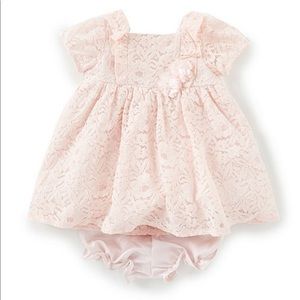 Laura Ashley 3 month baby girl pink lace dress